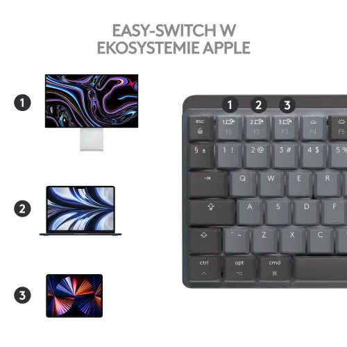 Klawiatura mechaniczna Logitech MX Mechanical Mini dla Mac - space gray