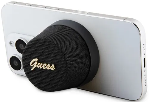 Głośnik mobilny GUESS Magnetic Script Metal Czarny