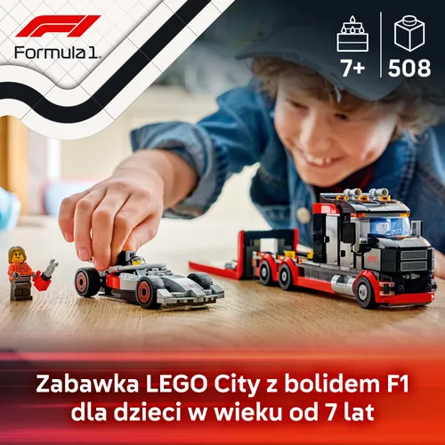 LEGO 60493 City Ciężarówka F1 z bolidem Audi F1