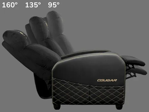Sofa gamingowa COUGAR Elite Czarno-złoty