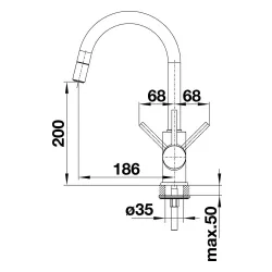Bateria BLANCO Mida-S 521457 Biały