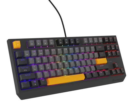 Klawiatura mechaniczna Genesis Thor 230 TKL Naval Blue Negative US RGB Outemu Panda Szary
