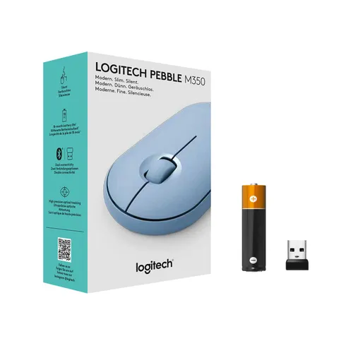 Myszka Logitech Pebble M350 Niebiesko-szary