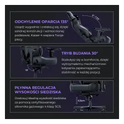 Fotel Anda Seat Kaiser 4 XL Gamingowy do 200kg Skóra Eco Limonka