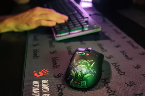 Myszka gamingowa A4tech Bloody R73 Ultra Duo Cypher Ghost Czarny