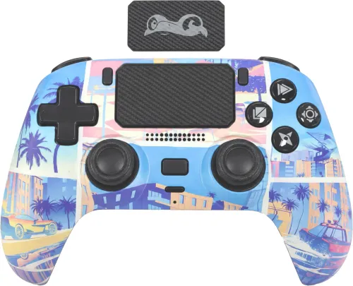 Pad FroggieX FX-P5-GP4-W Vibe City Edition do PC, PlayStation 5, Android, iOS Bezprzewodowy Biały
