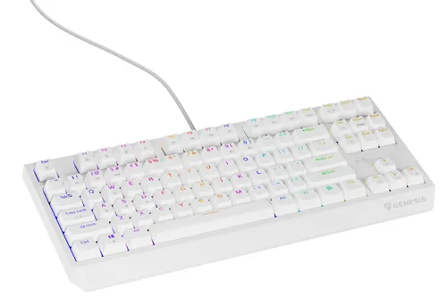 Klawiatura mechaniczna Genesis Thor 230 TKL US RGB Outemu Brown Biały