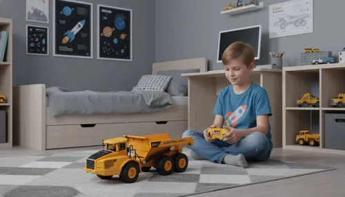 Zdalnie sterowany samochód COIL Auto RC pilot wywrotka ciężarówka VOLVO 1:16 żółta