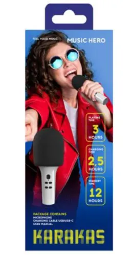 Mikrofon z głośnikiem Bluetooth Music Hero MHMICPARTYK Karaoke 4w1 3W