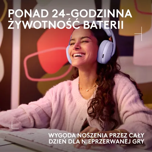 Słuchawki LOGITECH G325 Lightspeed Liliowy Bezprzewodowe, Nauszne