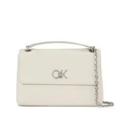 Calvin Klein Re-Lock EW Conv Crossbody Bag K60k611084 DK Ecru PC4