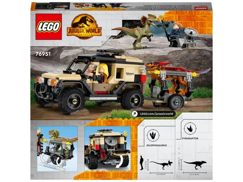 LEGO Jurassic World 76951 piroraptor ve dilophosaurus'un nakliyesi