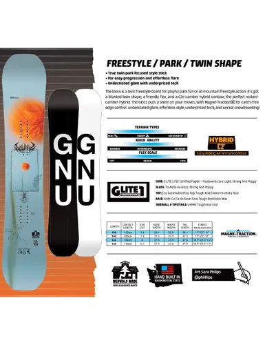 Deska snowboardowa Gnu Gloss - Długość (cm) - 148