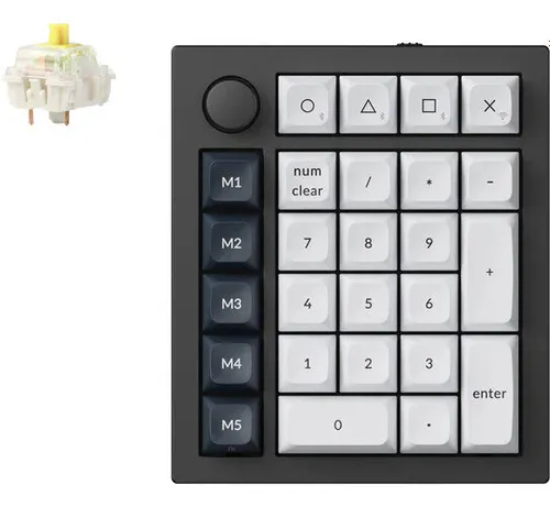Klawiatura KEYCHRON Q0 Max Wireless Number Pad Switch Gateron Jupiter Banana Czarno-biały