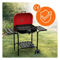 Grill węglowy VELACO VL02-RED-BLACK Czarny / Czerwony