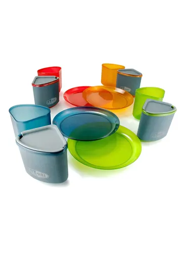 Naczynia turystyczne GSI Infinity 4 Person Compact Tableset - multicolor