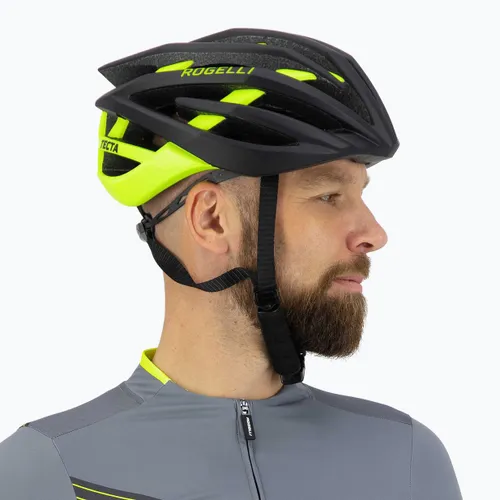 Kask rowerowy Rogelli Tecta black/fluor