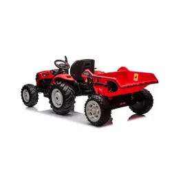 Traktor Na Akumulator Dla Dziecka Hc-306 24V 2X95W Przyczepa Eva LED Pilot