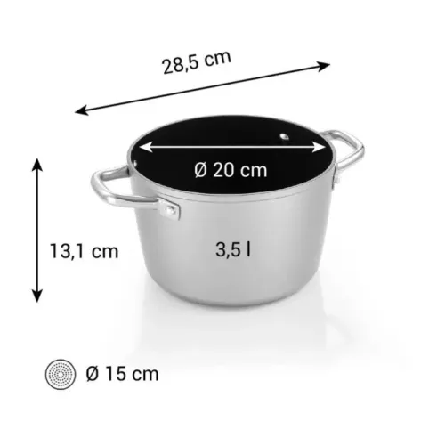 TESCOMA GrandCHEF 3,5 l - garnek ze stali nierdzewnej