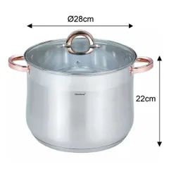 Klausberg Garnek Gastro Z Pokrywą 28Cm 13L Kb-7795