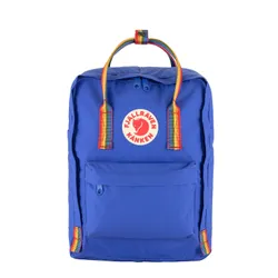 Fjallraven Kanken Gökkuşağı Sırt çantası-kobalt mavisi / gökkuşağı deseni