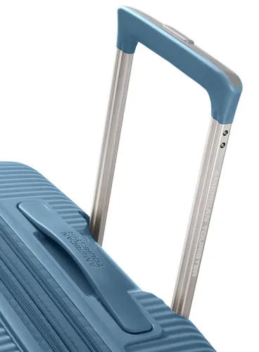 American Tourister Soundbox-stone blue Büyük Genişletilebilir Bavul