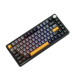 Klawiatura mechaniczna Machenike K600-B82W Gamingowa Bezprzewodowa GR Silver Switch Czarna