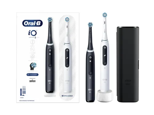 Oral-B Elektrikli Diş Fırçası Seti IO Serisi 5 Siyah + Beyaz