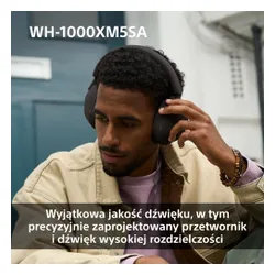 Słuchawki nauszne SONY WH-1000XM5SA ANC Czarny