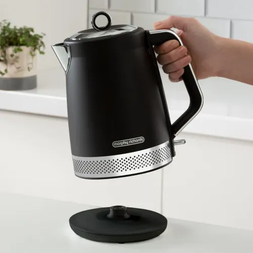 MORPHY RICHARDS Illuminated Jug 1,7 l czarny - czajnik elektryczny bezprzewodowy ze stali nierdzewnej