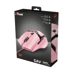 Myszka gamingowa Trust GXT 101P Gav Optical Gaming Mouse Różowy