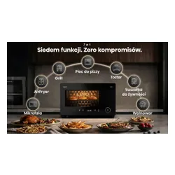 Kuchenka mikrofalowa HISENSE H28SO1 SpeedOven 7w1 Air Fry Grill Pizza Toster Suszarka Wolnowar 41 Auto Programów