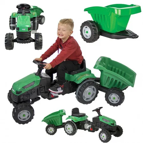 Woopie Traktor na Pedały Farmer GoTrac MAXI z Przyczepą Ciche Koła