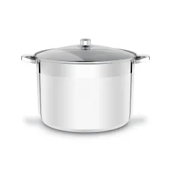 Garnek prosty ze stali nierdzewnej z pokrywką Tadar 29 litrów