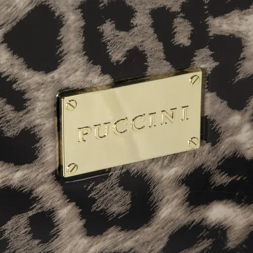 Маленький жесткий чемодан Puccini Beverly Hills ABS015C 6 Leopard / Lamprd / Bez