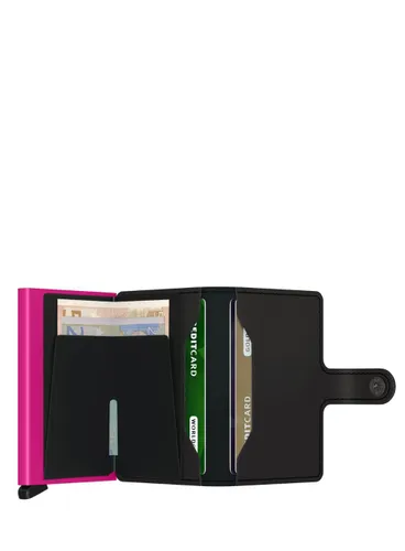 Kompaktowy portfel RFID Secrid Miniwallet Matte - black / fuchsia