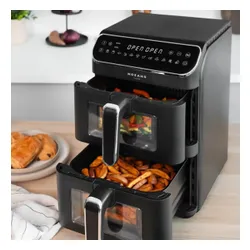 Air Fryer Frytkownica beztłuszczowa MOZANO AirTower Duo 11l z podwójnym koszem 12 automatycznych programów
