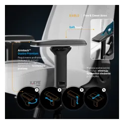 Fotel Diablo Chairs X.Eye Prime, Normal Size, Ghosted White Gamingowy do 140kg Biały