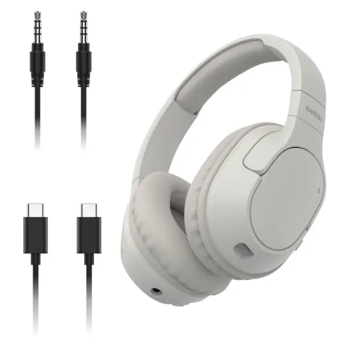 Słuchawki bezprzewodowe Belkin SoundForm Surround Nauszne Bluetooth 5.4 Piaskowy