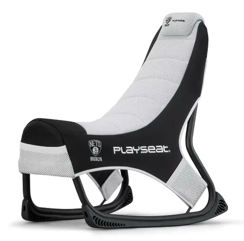 Fotel Playseat Champ NBA-Brooklyn Nets -Gamingowy do 122kg Tkanina Czarno-biały