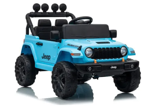 Auto Na Akumulator Jeep Rubicon 2X200W 24V Eva Skóra LED Pilot Radio MP3