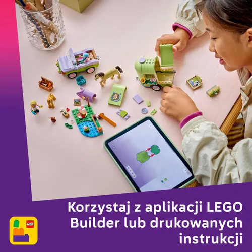 LEGO 42695 Friends Przyczepa z koniem i źrebaczkiem