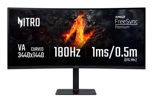 Monitor Acer Nitro XV345CURV3bmiphuzx 34" UWQHD VA180Hz 1ms VRB Gamingowy Zakrzywiony