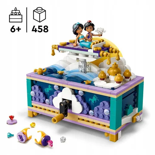 LEGO Disney 43295 Szkatułka na biżuterię Dżasminy, zestaw klocków 6+