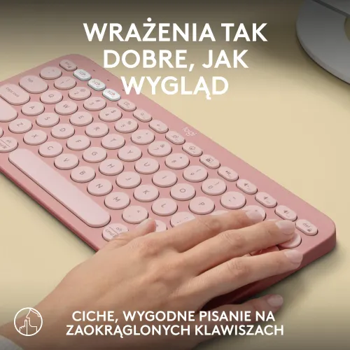 Klawiatura membranowa Logitech Pebble Keys 2 K380s - różowy