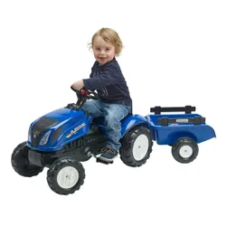 Falk Traktor na Pedały New Holland z Przyczepą i Otwieraną Maską 2-5 lat