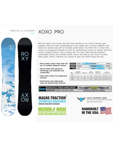 Deska snowboardowa Roxy XOXO PRO - Długość (cm) - 152
