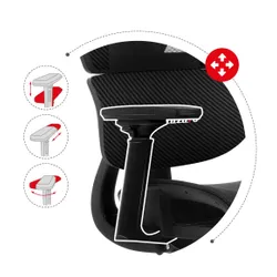 Fotel HUZARO Combat 8.0 Carbon Czarny