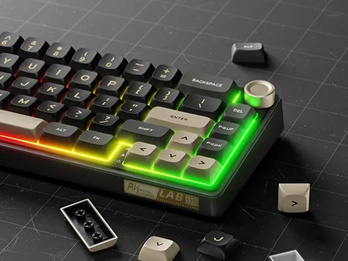 Klawiatura ROYAL KLUDGE R65 RGB Chartreuse Switch Czarno-brązowy