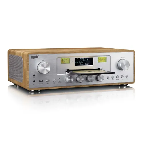 Radioodbiornik Imperial DABMAN 280CDWDSI Radio FM DAB+ Bluetooth Brązowo-srebrny